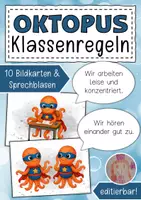 Vorschau - Anderer Materialtyp - Klassenregeln Oktopusklasse Klassentier Oktopus - Deckblatt
