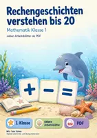 Vorschau - Arbeitsblätter - Rechengeschichten verstehen bis 20 | Mathematik Klasse 1 | 7 Arbeitsblätter als PDF - Deckblatt