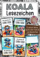 Vorschau - Anderer Materialtyp - Feriengrüße Koala Lesezeichen Sommer Koalaklasse - Deckblatt