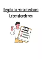 Vorschau - Arbeitsblätter - Ethik: Regeln in verschiedenen Lebensbereichen – Arbeitsblatt mit Regelkarten & Exit-Ticket - Deckblatt