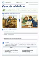 Vorschau - Interaktives Material - Warum gibt es Schulferien Geschichte der Ferien einfach erklärt - Deckblatt