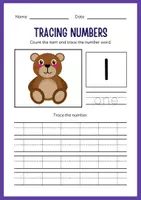 Voorbeeld - Numbers 1–20 Workbook – Tracing, Counting and Writing - Pagina 2