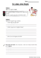 Vorschau - Arbeitsblätter - Ein Leben ohne Regeln – Arbeitsblätter zu Regelbrüchen, Folgen und Verantwortung - Deckblatt