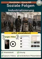 Vorschau - Stundenentwürfe - Industrialisierung: soziale Folgen - Deckblatt
