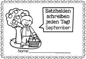 Vorschau - Arbeitsblätter - Sätze schreiben / Satz des Tages / Schüttelsätze (Schulausgangsschrift) schreiben Herbst Back to school Schulstart September - Seite 2