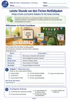 Vorschau - Experimente - Letzte Stunde vor den Ferien Notfallpaket - Deckblatt