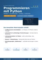 Vorschau - Unterrichtsreihen - Python Programmieren 8./9. Klasse – Komplettpaket Unterrichtsreihe - Deckblatt