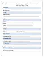 Vorschau - Arbeitsblätter - Kontinente: Steckbrief über Afrika, mit Lösung (GPG 7. Klasse) - Seite 1