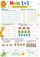 Vorschau - Arbeitsblätter - 1×1 Einmaleins Arbeitsblatt - Aufgaben für 1. Klasse 2. Klasse Mathe Mathematik Rechnen Rechenaufgabe Kostenlos Freebie Gratis Download - Seite 1
