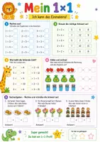 Vorschau - Arbeitsblätter - 1×1 Einmaleins Arbeitsblatt - Aufgaben für 1. Klasse 2. Klasse Mathe Mathematik Rechnen Rechenaufgabe Kostenlos Freebie Gratis Download - Deckblatt