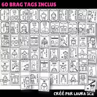 Aperçu - Cartes / Images - Brag Tags Noir et Blanc Modifiables / Récompenses Positives - Page 3
