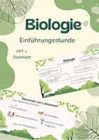 Vorschau - Arbeitsblätter - Einführung in die Biologie (Klasse 5/6) komplettes Material - Deckblatt