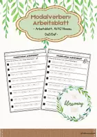 Vorschau - Arbeitsblätter - Modalverben Arbeitsblatt/DaZ & DaF/A1-A2 - Deckblatt