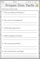Vorschau - Arbeitsblätter - Leseverständnis - Mittelalter - Burgbewohner Lesetexte mit Fragen und Arbeitsblättern (Klasse 4–6) - Seite 3