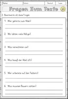 Vorschau - Arbeitsblätter - Leseverständnis Arbeitsblätter - Mittelalter - Der Adel Klasse 4-6 - Seite 3