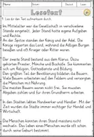 Vorschau - Arbeitsblätter - Mittelalter - Gesellschaft und Stände, Lesen und Verstehen Arbeitsblätter mit Lesetext, Fragen - Seite 2