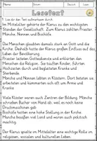 Vorschau - Arbeitsblätter - Leseverständnis Arbeitsblätter - Mittelalter Klerus Klasse 4-6 - Seite 2