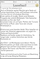 Vorschau - Arbeitsblätter - Leseverständnis Mittelalter Spiele für Klasse 4-6 - Seite 2