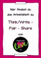 Vorschau - Arbeitsblätter - (Write) think - pair - share Vorlage - Deckblatt