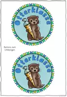 Vorschau - Mal- und Bastelvorlagen - Buttons Otter – Klassentier Otterklasse | 4 Vorlagen zum Ausmalen & Basteln - Seite 2