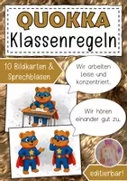 Vorschau - Anderer Materialtyp - Klassenregeln Quokkaklasse Klassentier Quokka - Deckblatt