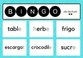 Aperçu - Jeux - Bingo de lecture (niveau 2) - Page de couverture