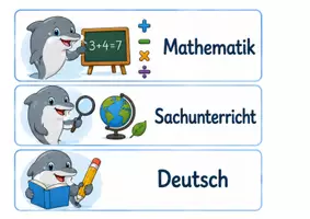 Vorschau - Präsentationen/Tafelbilder - Tagestransparenz Klassentier Delfin - Delfinklasse - Seite 1