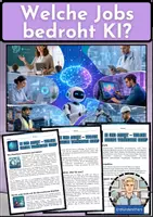 Vorschau - Arbeitsblätter - KI und Arbeit: Welche Berufe sind durch künstliche Intelligenz gefährdet? - Deckblatt