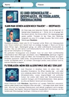 Vorschau - Arbeitsblätter - KI und Demokratie - Deepfakes, Filterblasen, Überwachung - Seite 1