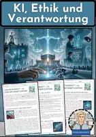 Vorschau - Arbeitsblätter - KI - Künstliche Intelligenz - Wer entscheidet? KI, Ethik und Verantwortung - Deckblatt