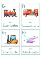 Vorschau - Spiele - ABC der Fahrzeuge – Wort- und Bildkarten | mit Artikel, Silbenschrift & Lösungskarte | Alphabet Wortschatz | Freiarbeit | Kita bis Klasse 2 | DaZ - Seite 2