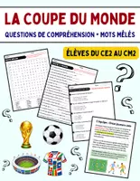 Aperçu - Feuilles d'exercices - La Coupe du Monde 2026 : Lecture, Compréhension et Vocabulaire – CE2 à CM2 - Page de couverture