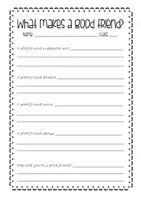 Vorschau - Arbeitsblätter - What makes a good friend - guided writing - Seite 1