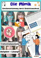 Vorschau - Arbeitsblätter - Mimik nonverbale Kommunikation: Gesichtsausdruck Psychologie - Deckblatt