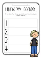 Vorschau - Arbeitsblätter - I think my teacher... Writing - Seite 1