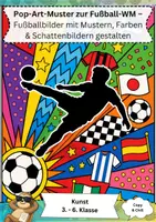 Vorschau - Mal- und Bastelvorlagen - Fußball WM 2026 Kunst - Schattenbilder + Pop-Art - Deckblatt