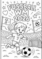 Vorschau - Mal- und Bastelvorlagen - Ausmalbilder Fußball WM - Seite 1