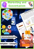 Vorschau - Arbeitsblätter - Marketing und Essverhalten: Lebensmittelwerbung & Konsumverhalten - Deckblatt