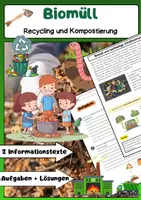 Vorschau - Arbeitsblätter - Biomüll Unterrichtsmaterial: Mülltrennung & Kompostierung - Deckblatt