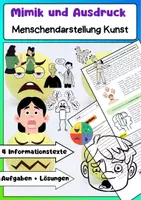 Vorschau - Arbeitsblätter - Mimik und Ausdruck: Menschendarstellung Kunst - Deckblatt