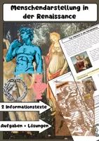 Vorschau - Arbeitsblätter - Menschendarstellung in der Renaissance - Deckblatt
