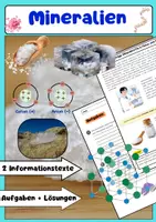 Vorschau - Arbeitsblätter - Mineralien: Salze, Kristallgitter & Ionen Eigenschaften - Deckblatt