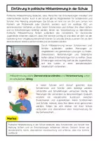 Vorschau - Arbeitsblätter - Politische Mitbestimmung in der Schule - Seite 1
