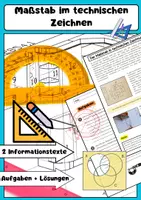 Vorschau - Arbeitsblätter - Maßstab im technischen Zeichnen - Deckblatt