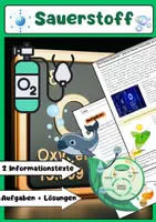 Vorschau - Arbeitsblätter - Sauerstoff: Eigenschaften, Fotosynthese, Oxidation, Atmung - Deckblatt