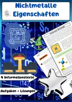 Vorschau - Stationenlernen - Nichtmetalle Materialpaket: Eigenschaften, Kohlenstoff, Sauerstoff, Schwefel - Seite 1