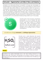 Vorschau - Arbeitsblätter - Schwefel: Eigenschaften, Schwefelkreislauf, Schwefeldioxid - Seite 1