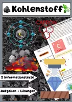 Vorschau - Arbeitsblätter - Kohlenstoff: Kohlenstoffkreislauf, Allotrope & Grundlagen - Deckblatt
