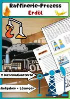 Vorschau - Arbeitsblätter - Raffinerie-Prozess Erdöl: - Deckblatt