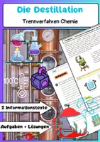 Vorschau - Arbeitsblätter - Destillation Trennverfahren Chemie Arbeitsblatt - Deckblatt